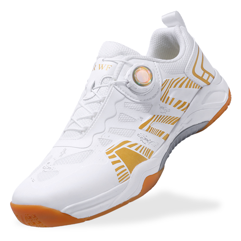 Badminton Vector - รองเท้าเทเบิลเทนนิสสำหรับผู้ชาย, รองเท้าแบดมินตัน, รองเท้ากีฬาตาข่ายระบายอากาศ, แผ่นคาร์บอนดูดซับแรงกระแทก, น้ำหนักเบาและทนทานต่อการสึกหรอ, ดีไซน์หัวเข็มขัดแบบลูกบิด,