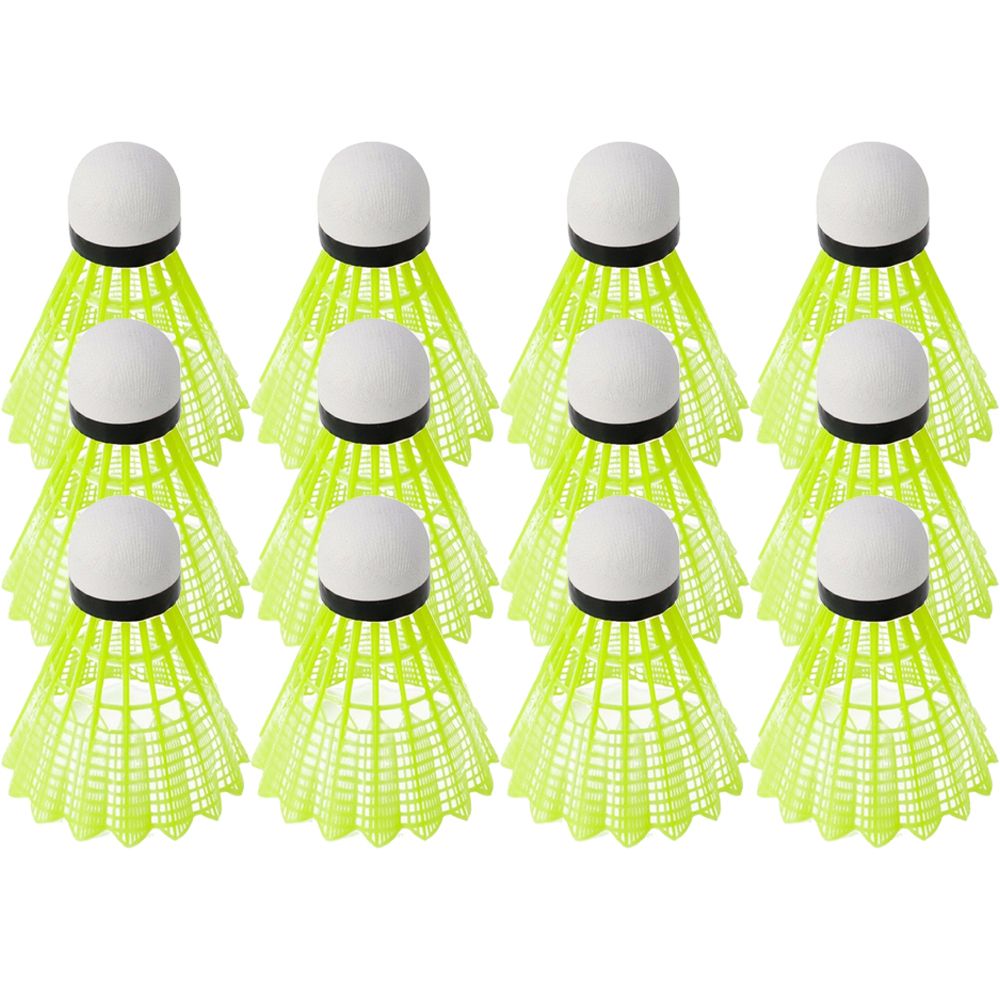 Badminton Nylon Shuttlecock - ลูกขนไก่ไนลอนพกพาลูกขนไก่สีเขียว6/12ชิ้นผลิตภัณฑ์สำหรับการฝึกกีฬาอุปกรณ์กลางแจ้ง