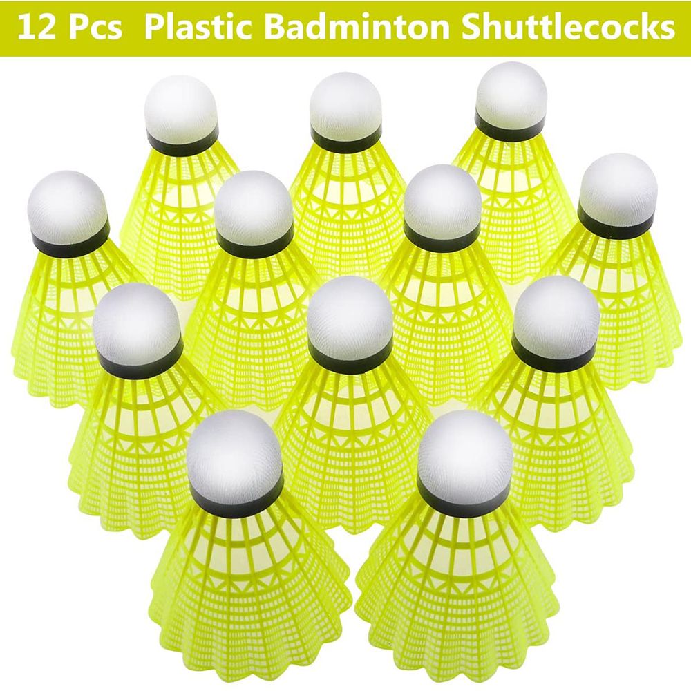 Badminton Nylon Shuttlecock - ลูกขนไก่แบดมินตันพลาสติกใหม่ ทนทาน ผลิตจากไนลอน สำหรับกีฬาแบดมินตันในร่ม เหมาะสำหรับการฝึกซ้อมแบดมินตัน