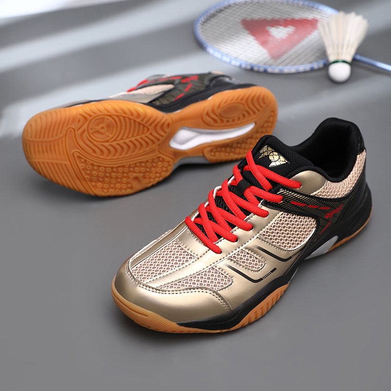 Badminton Vector - รองเท้าแบดมินตันใหม่ สำหรับผู้ชายและผู้หญิง รองรับแรงกระแทก ป้องกันการบิดงอ พื้นหนา กันกระแทก