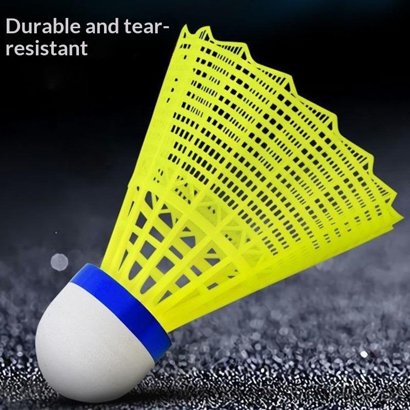 3/6/12 ชิ้น ลูกขนไก่ไนลอนสีเหล - Badminton Nylon Shuttlecock บทวิจารณ์และราคา