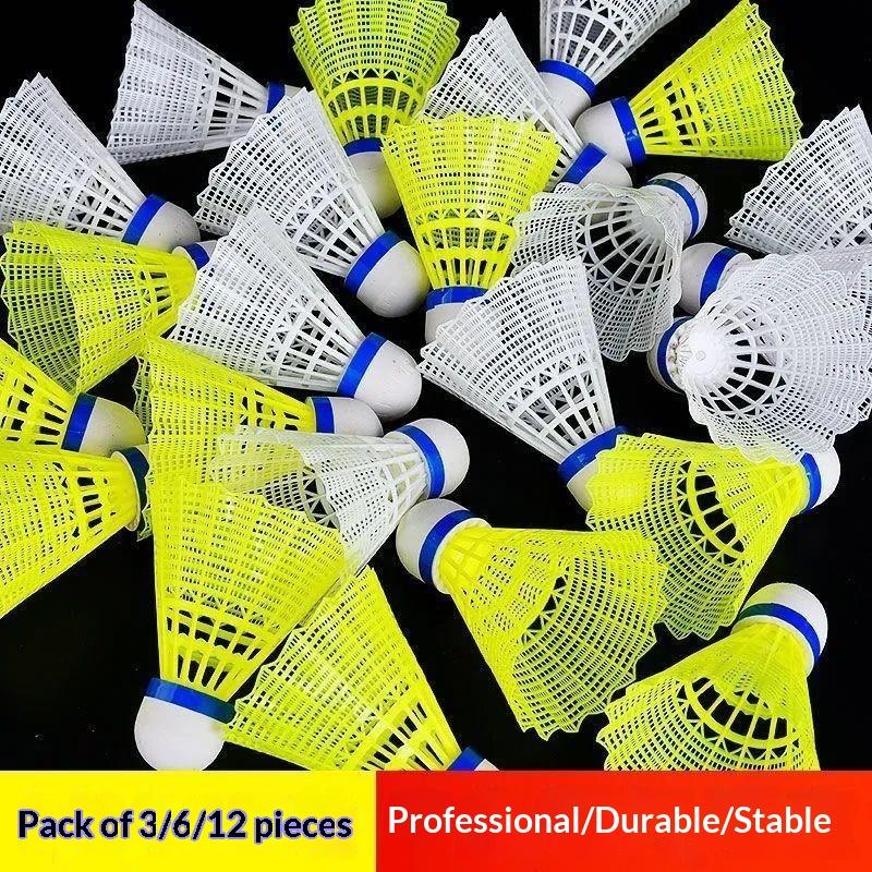 3/6/12 ชิ้น ลูกขนไก่ไนลอนสีเหล - Badminton Nylon Shuttlecock บทวิจารณ์และราคา