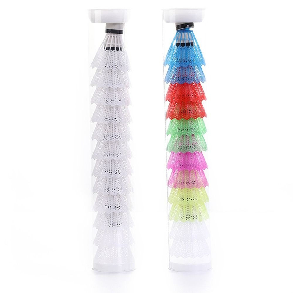 ลูกขนไก่พลาสติกกันลม6/12ชิ้นหั - Badminton Nylon Shuttlecock บทวิจารณ์และราคา