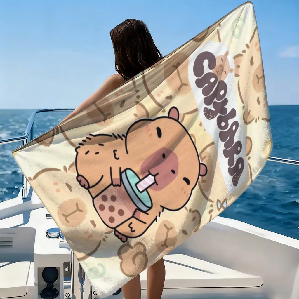 ผ้าเช็ดตัวชายหาดลายการ์ตูนคาปิ - Towel Small Sport บทวิจารณ์และราคา