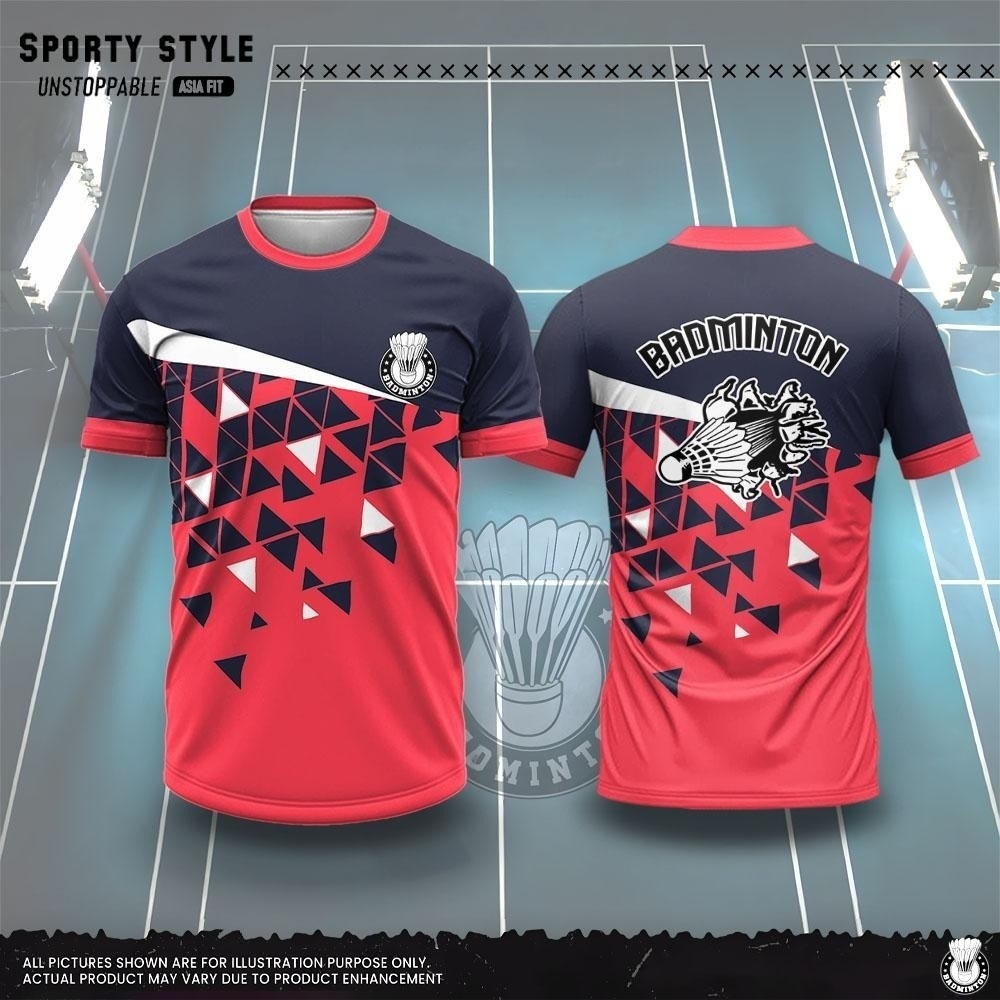 เสื้อยืดผู้ชายแฟชั่นลายพิมพ์ 3 - Badminton Aesthetic บทวิจารณ์และราคา