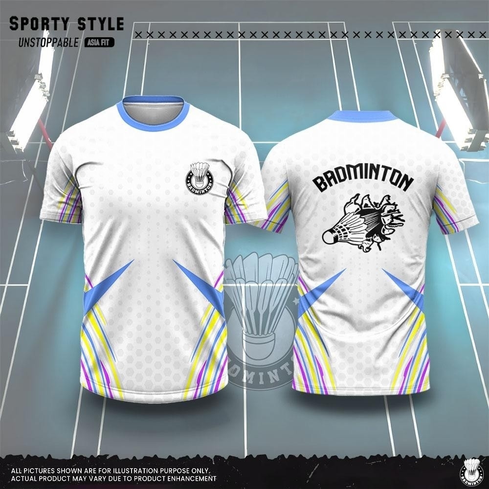 เสื้อยืดผู้ชายแฟชั่นลายพิมพ์ 3 - Badminton Aesthetic บทวิจารณ์และราคา