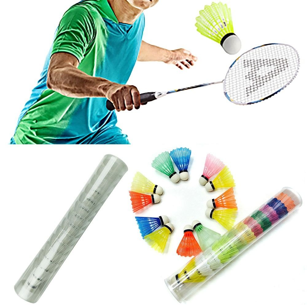 ลูกแบดมินตันกันลม6/12ชิ้นลูกโฟ - Badminton Nylon Shuttlecock บทวิจารณ์และราคา