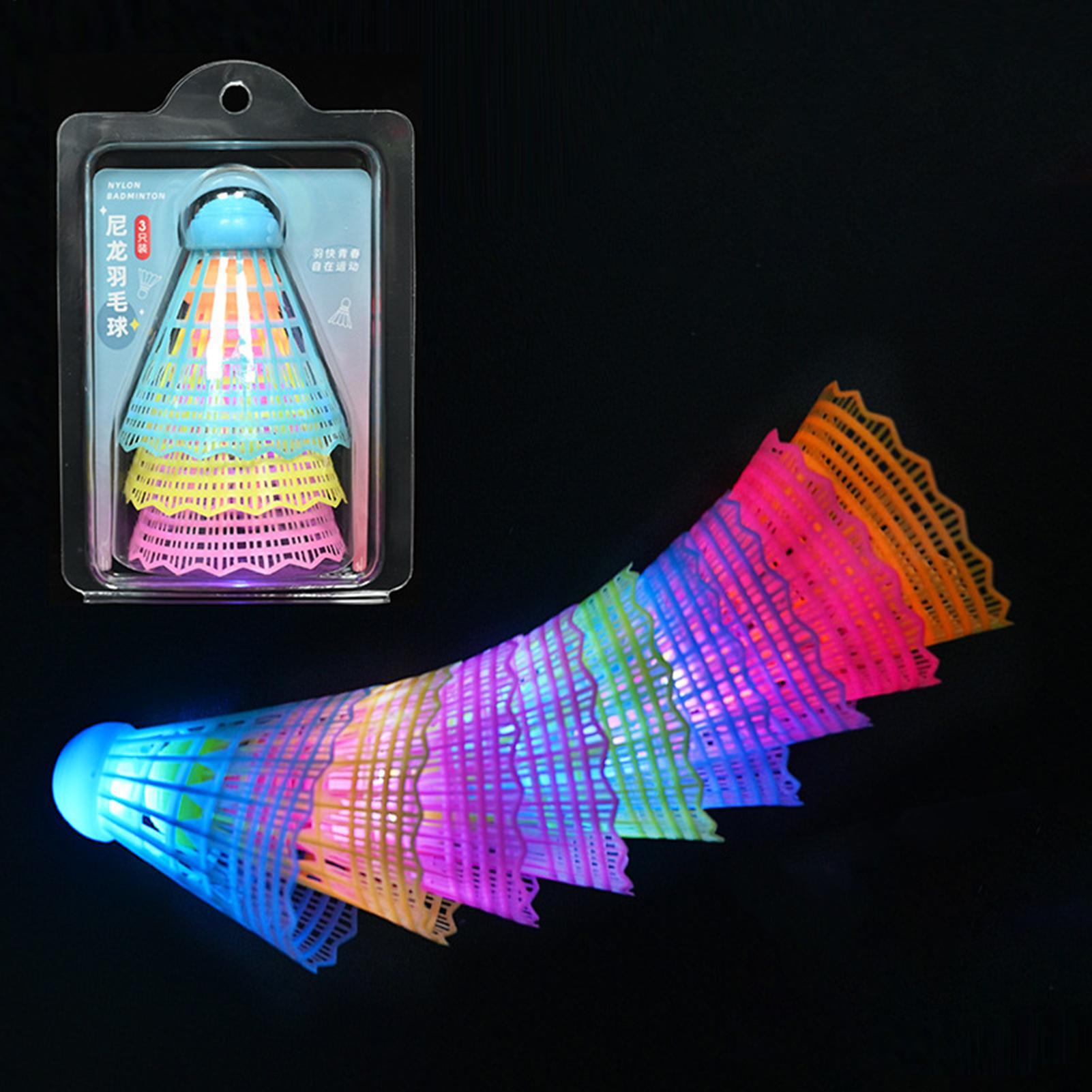 ลูกแบดมินตัน LED 3 ชิ้น ไฟหลาก - Badminton Nylon Shuttlecock บทวิจารณ์และราคา