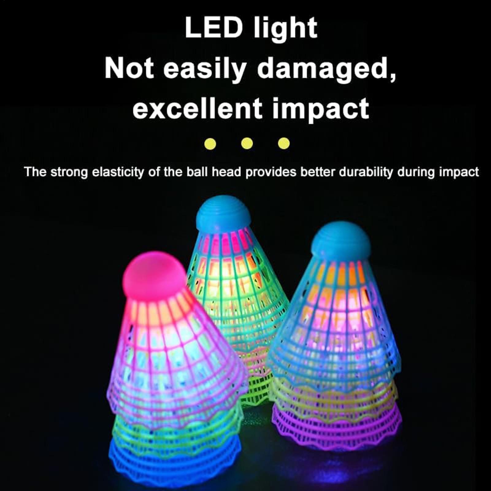 ลูกแบดมินตัน LED 3 ชิ้น ไฟหลาก - Badminton Nylon Shuttlecock บทวิจารณ์และราคา