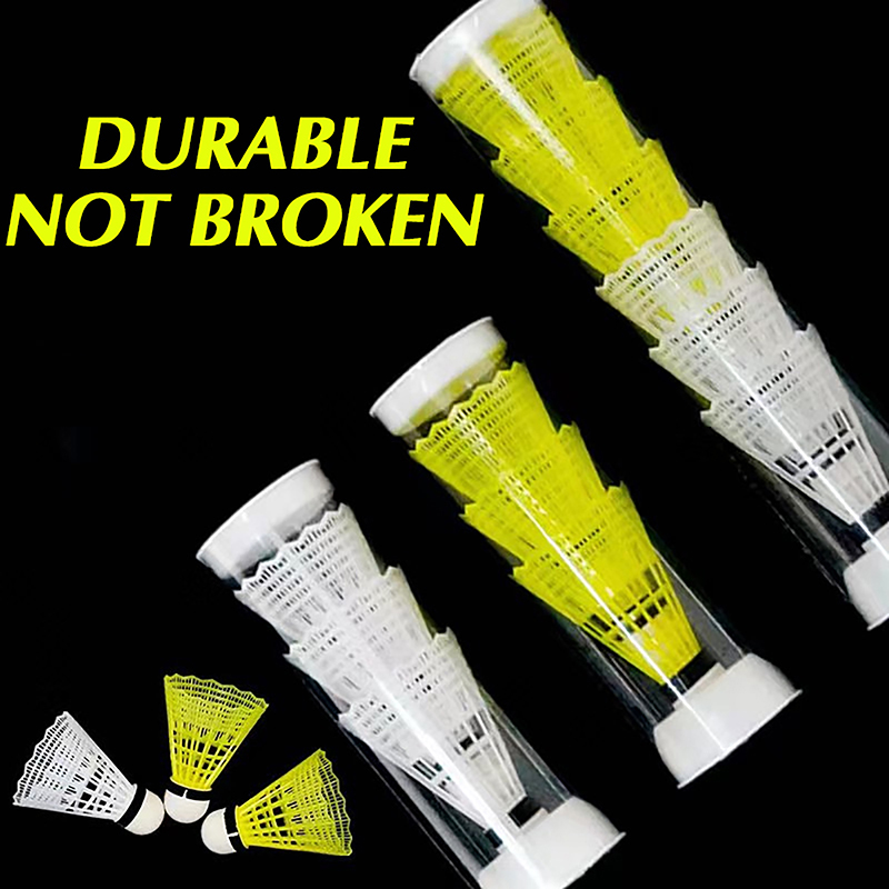 【W】ลูกแบดมินตันพลาสติก 1 ชิ้น  - Badminton Nylon Shuttlecock บทวิจารณ์และราคา
